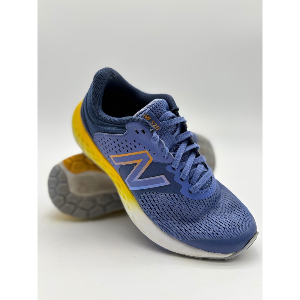 New Balance 520v7 Blue Yellow Running Shoes Womens 7 W520HB7 Sneaker